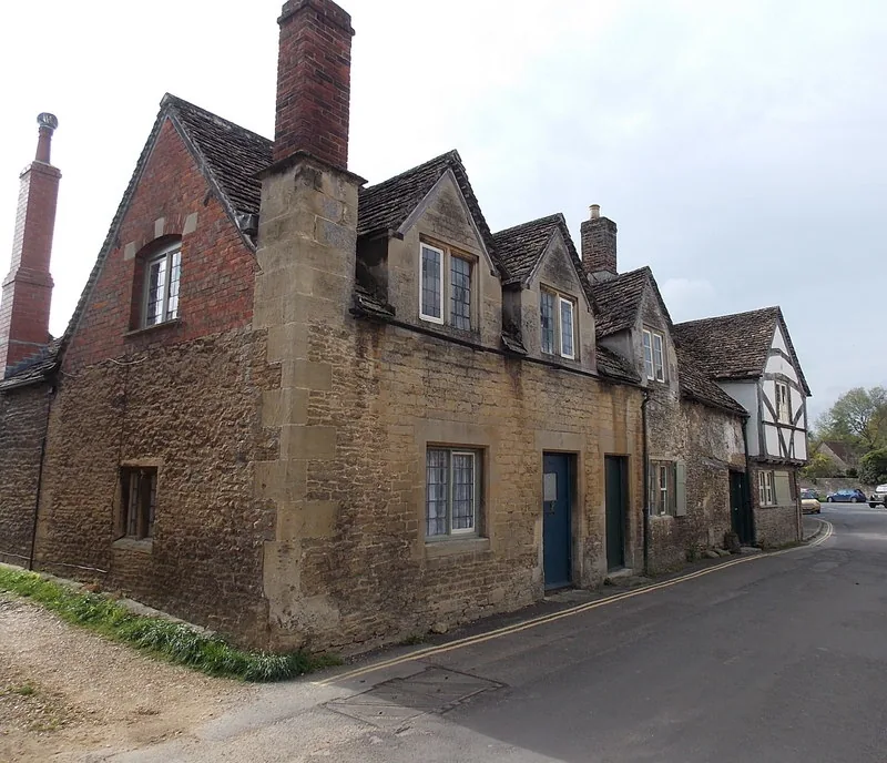 Stone cottages along Church Street in Lacock